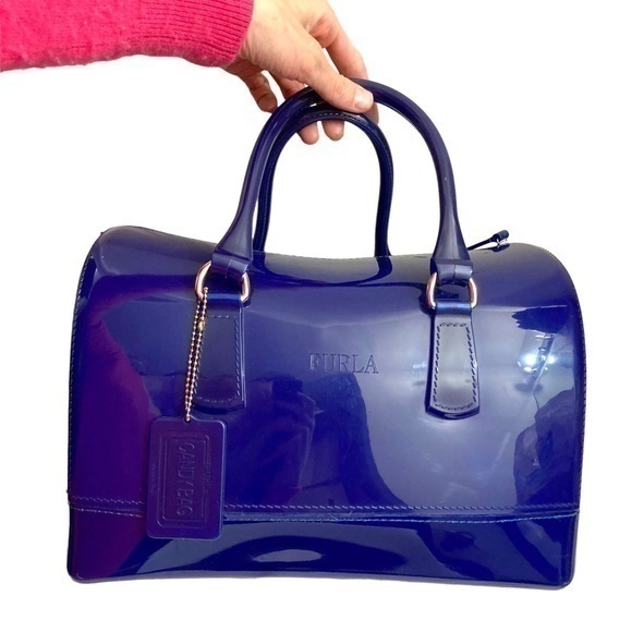 Furla Handbags - Furla blue candy bag satchel